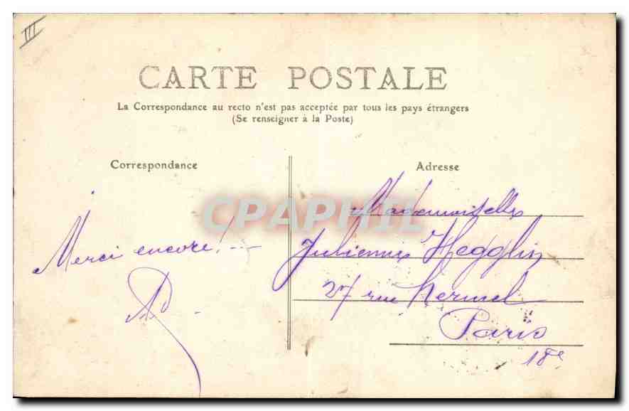 CPA Folklore La Bourree D'Auvergne  — Verso