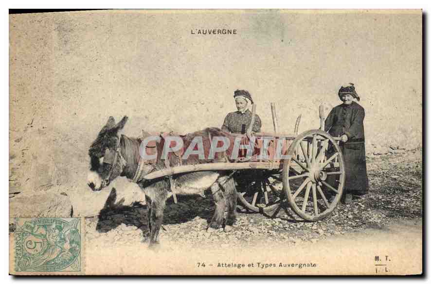 Attelage et Types Auvergnats — L'Auvergne — M. T.