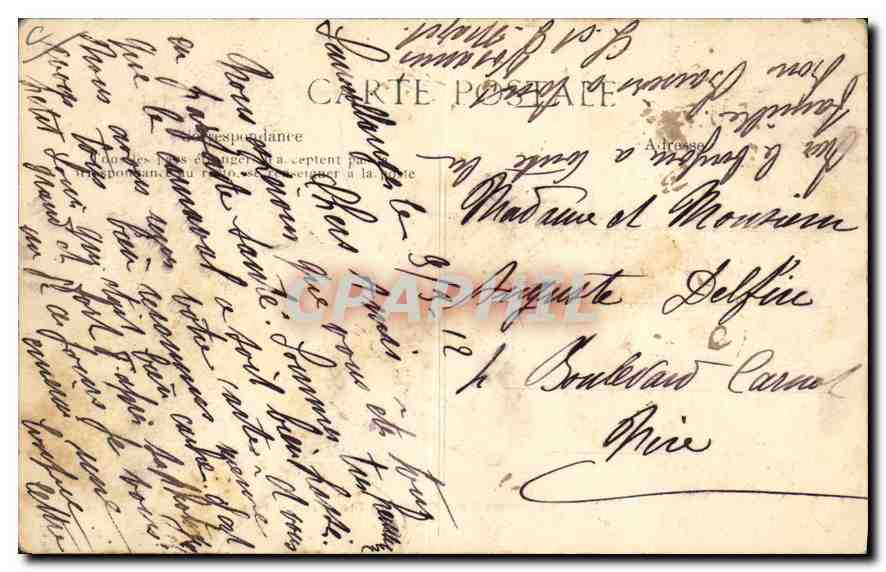 L'Auvergne pittoresque — Le Mercredi des Dendres — Procession des Cornards — Éditeur E.L.P. n°1167 — Verso