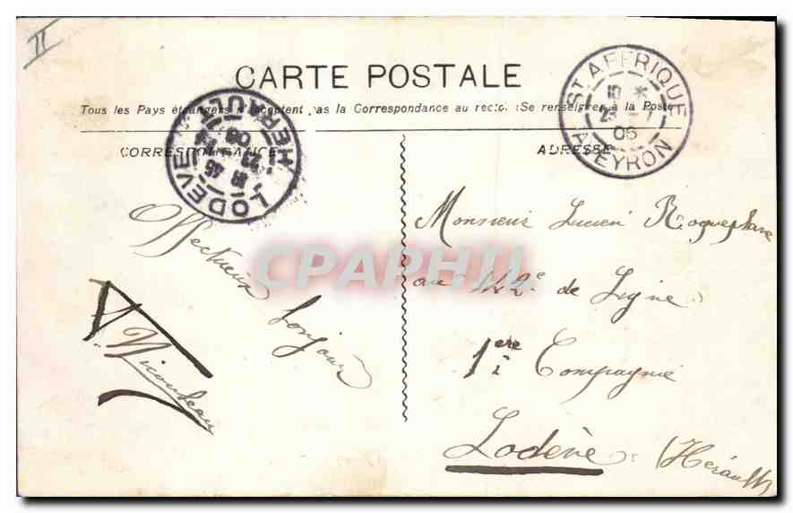 CPA St Affrique Aveyron Palais de Justice  — Rückseite
