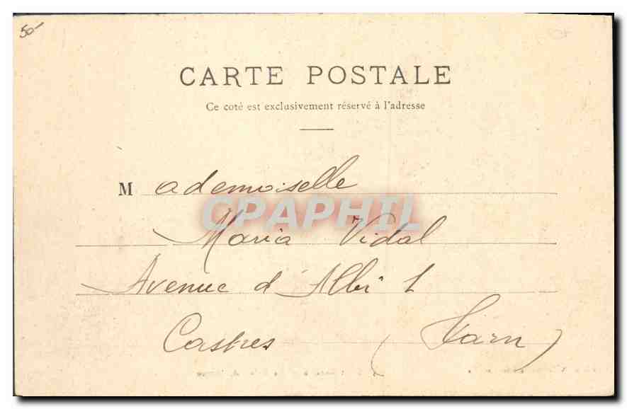 CPA Saint Nazaire Le Palais de Justice  — Verso