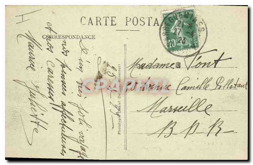 CPA Sarreguemines Palais de Justice  — Verso