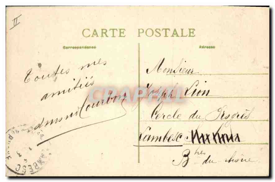 CPA L'Auvergne Saint Flour Le Palais de Justice  — Verso