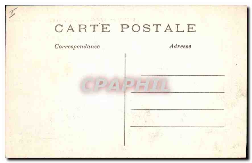 CPA Guerre de 1914 Senlis incendie par les Allemands Palais de Justice  — Verso
