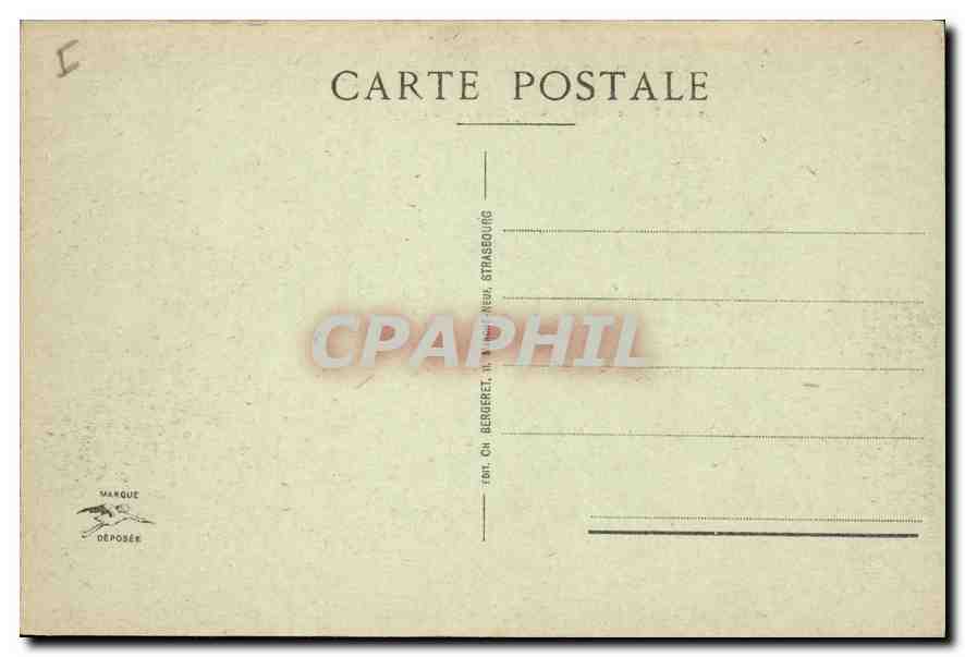 CPA Strasbourg Palais de Justice Eglise St Pierre le Jeune  — Verso