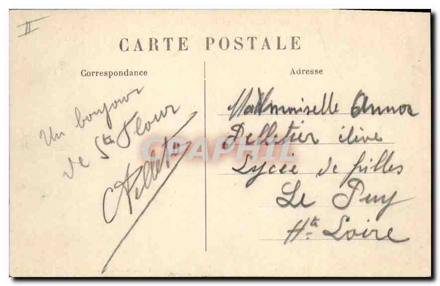 CPA St Flour Le Palais de Justice  — Verso