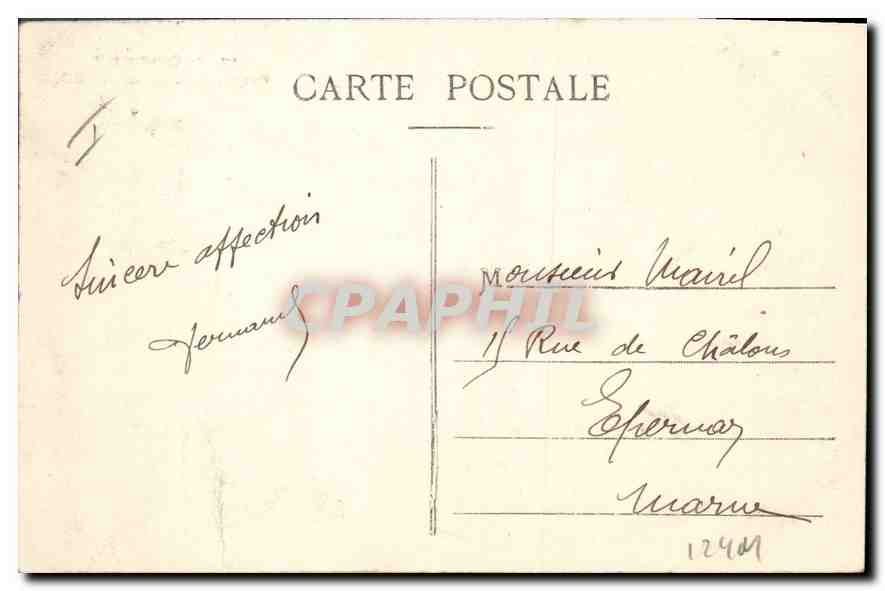 CPA St Etienne Palais de Justice  — Verso