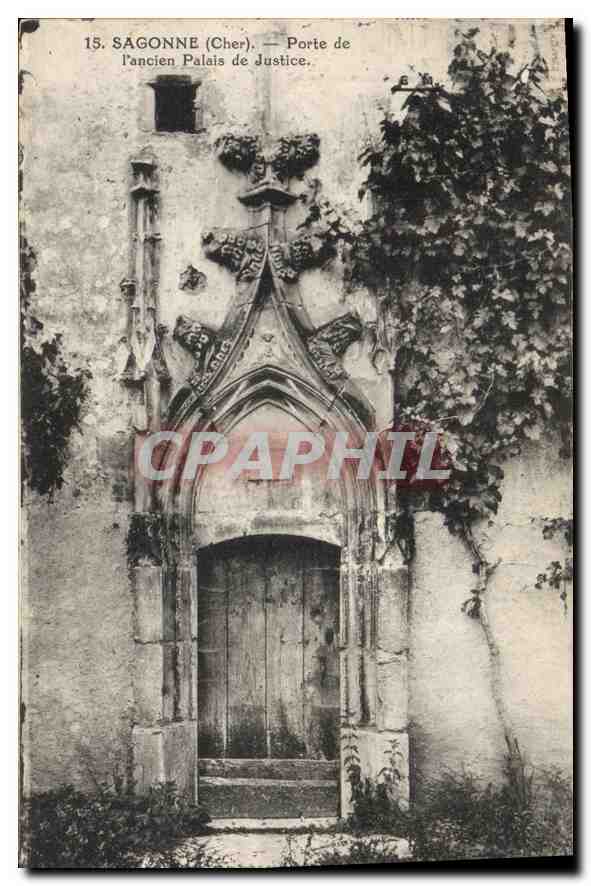 CPA Sagonne Cher Porte de l'ancien Palais de Justice 