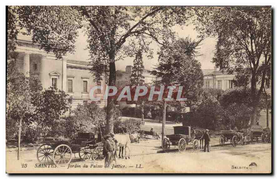 CPA Saintes Jardin du Palais de Justice 
