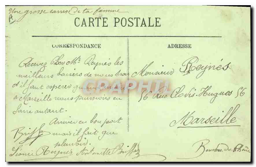 CPA Folklore Types d'Auvergne un Bapteme  — Verso