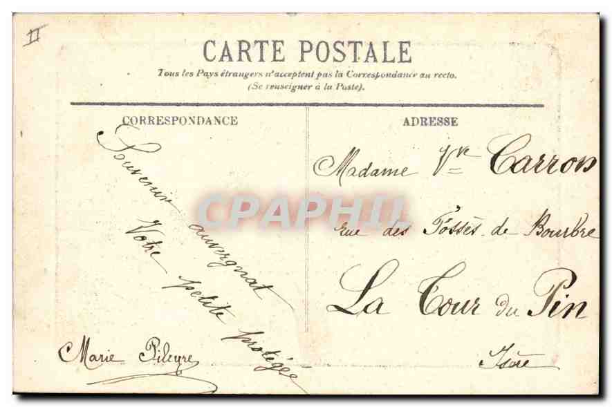 CPA Folklore En Auvergne le Bapteme  — Verso