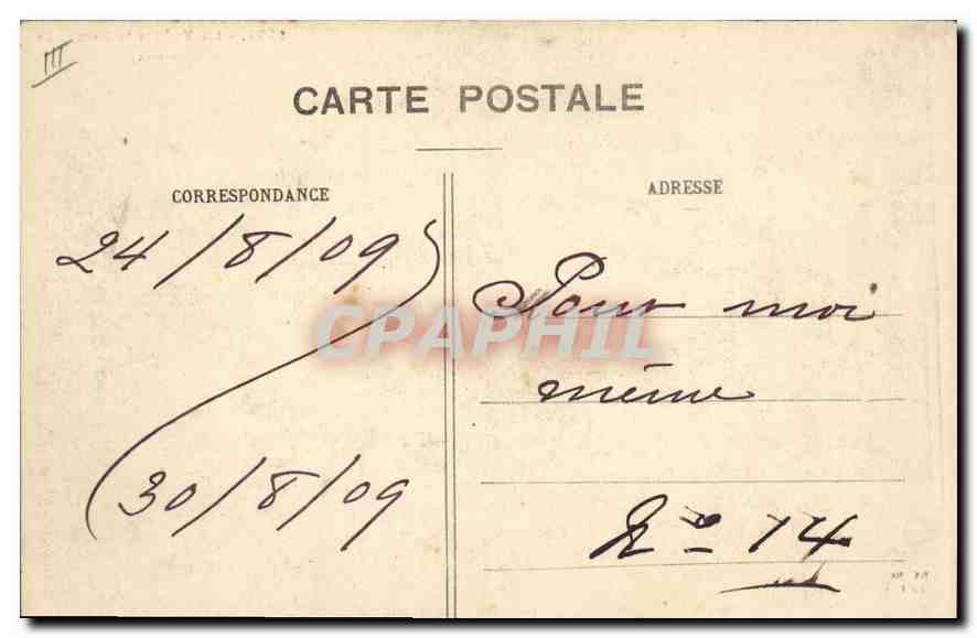 CPA Folklore La Vouale la Rouzette  — Verso