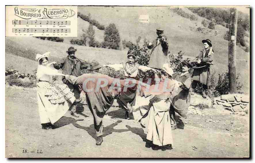 CPA Folklore La Bourreio d'Aubergno 