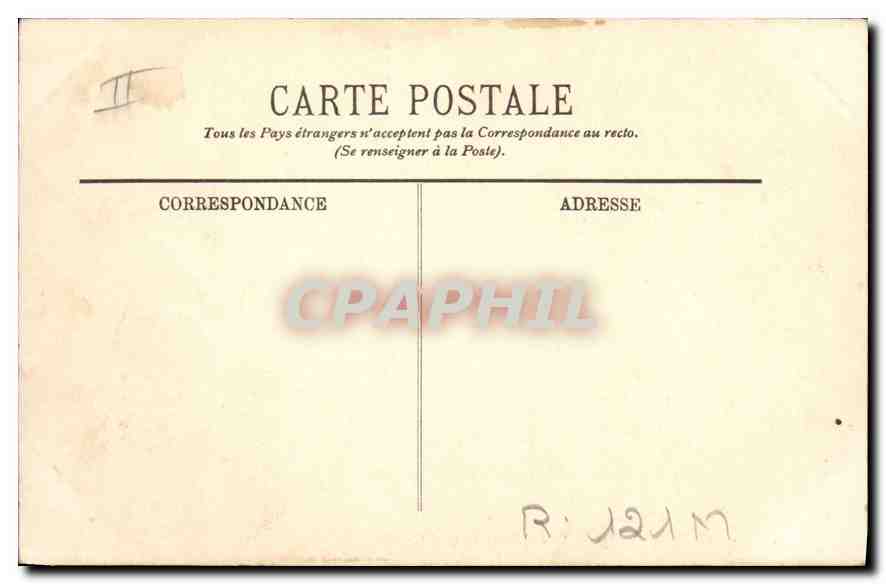 CPA Folklore Types d'Auvergne la Bourree  — Verso