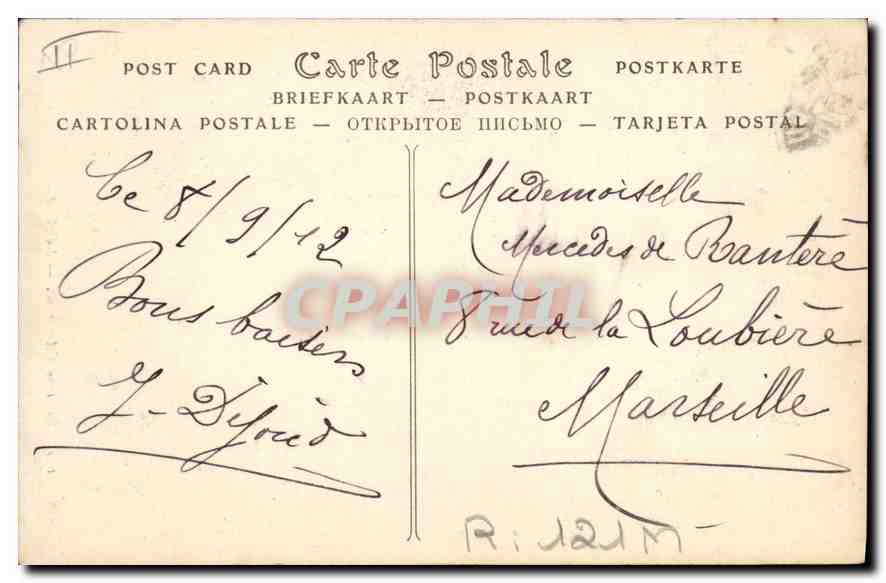 CPA Folklore Paysanne d'Auvergne  — Verso