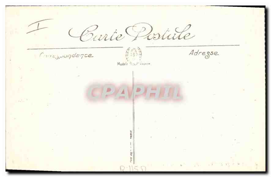 CPA Folklore Types d'Auvergne la Bourree  — Verso