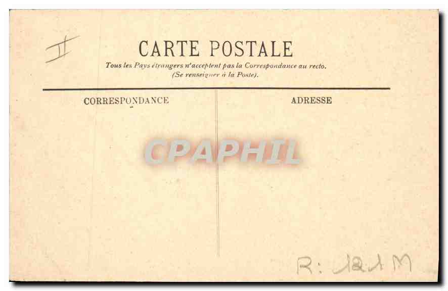 CPA Folklore Types d'Auvergne la Bourree  — Verso