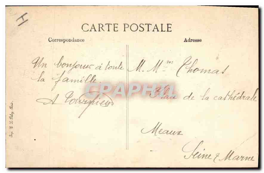 Destruction à Sermaize-les-Bains — Rue de Vitry — Bataille de la Marne (6-12 sept. 1914) — O.J. — Verso