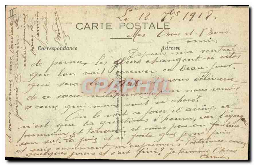 Bombarde ment de Verdun — Au centre de la Ville — Phot-Express, Vissé Paris, n° 1152 — Rückseite