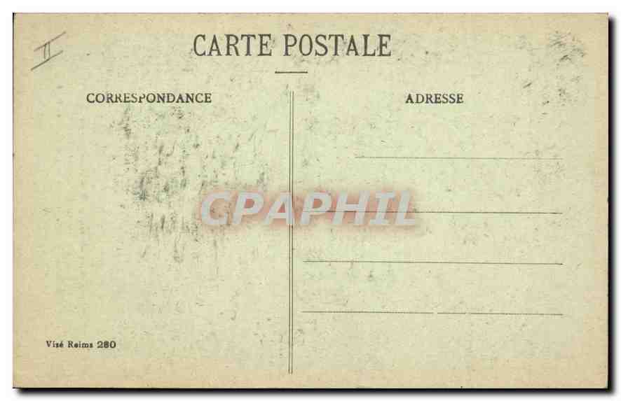 Reims - L'Hôtel de Ville - Intérieur du Grand Vestibule après bombardements 1914-1917 — Verso