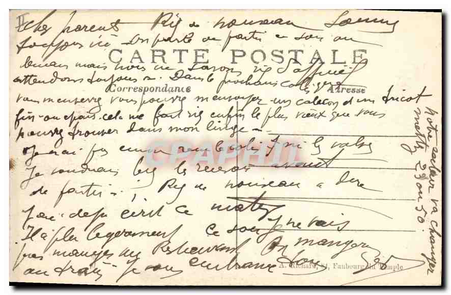 CPA Militaria La Grande Guerre 1914 15 Destruction d'une voie ferree sur le Nord pres de Pecquigny  — Rückseite