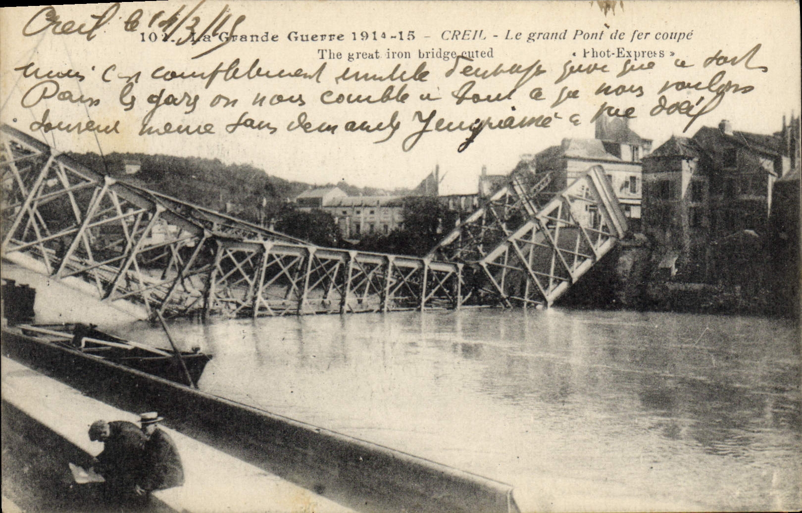 Creil — Der große Eisenbrücke zerstört — Phot-Express