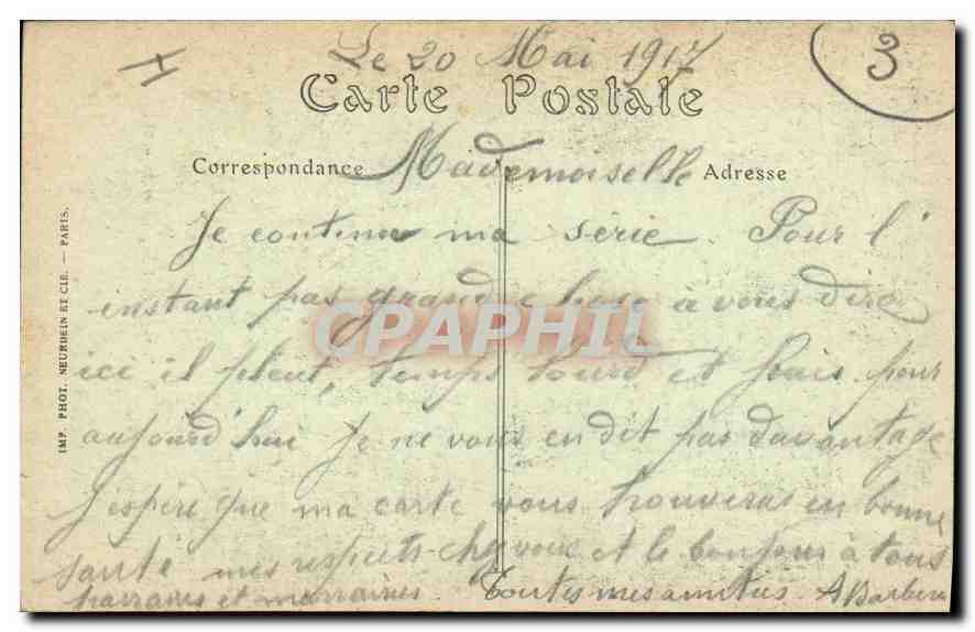 CPA Militaria Soissons La Cathedrale  — Rückseite