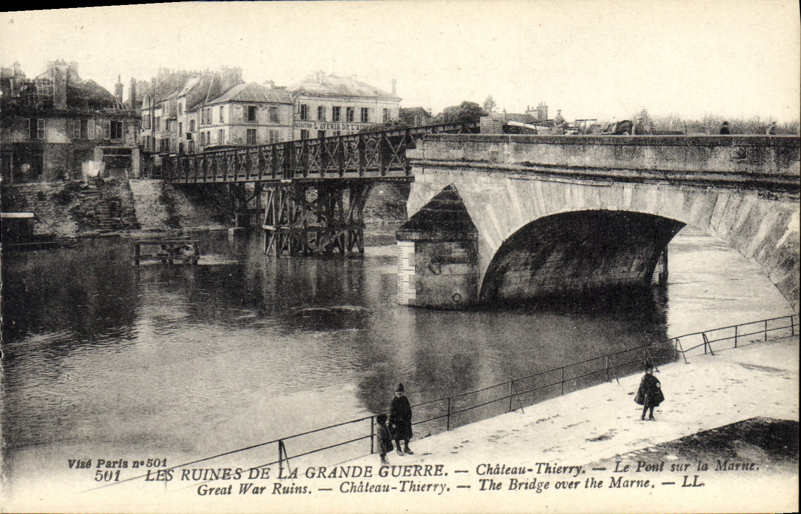 Château-Thierry — Le Pont sur la Marne — Ruines de la Grande Guerre — Visé Paris n°501