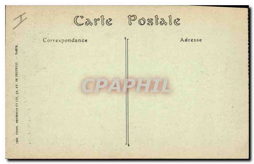 Chauny (Aisne) — Aspect d'une maison après la retraite des Boches — ND. Phot. (mars 1917) — Verso