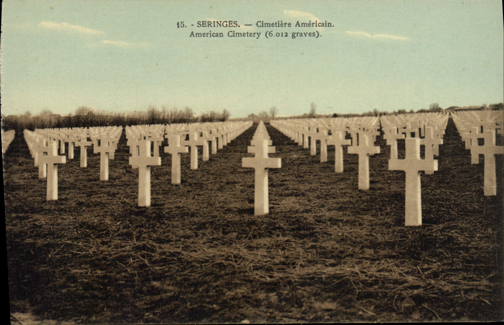 Seringes — American Cemetery (6,012 graves) — Postcard No. 15