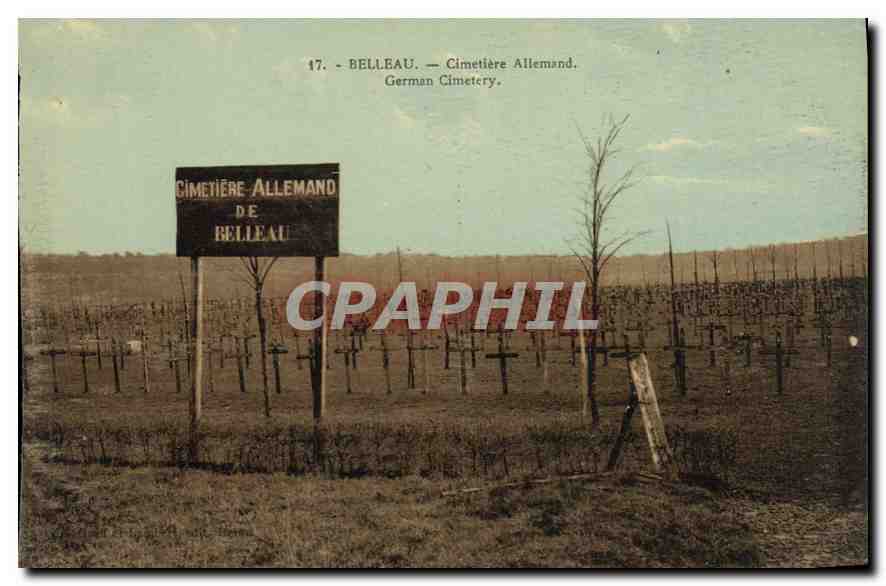 CPA Militaria Belleau Cimetiere Allemand 
