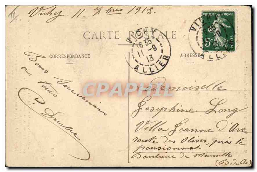 CPA Folklore Notre Auvergne Region du Puy de Dome  — Verso