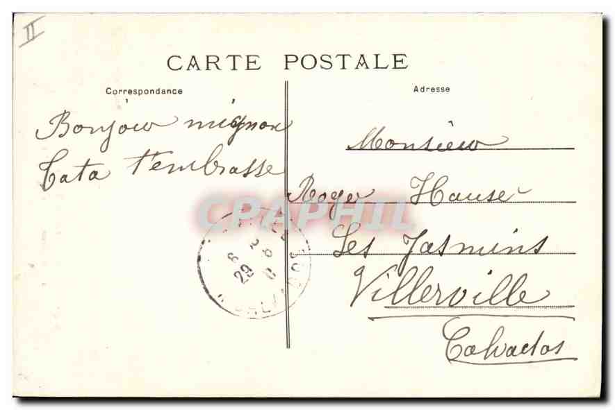 CPA Folklore En Bourbonnais En Penitence  — Verso