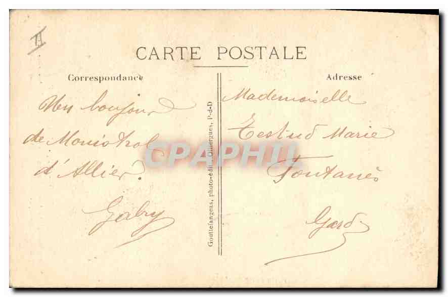 CPA Folklore L'Auvergne  — Verso