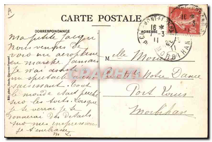 CPA Folklore La Bourree d'Auvergne  — Verso