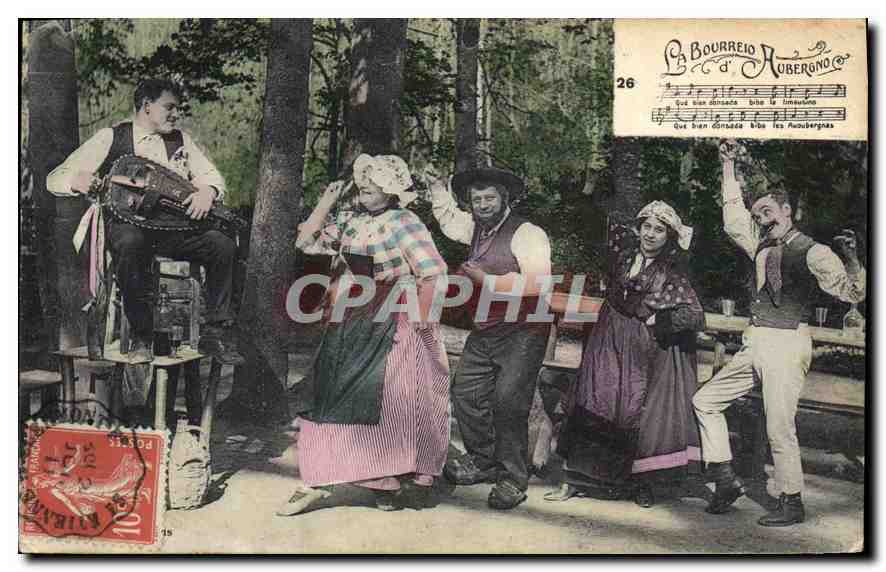 CPA Folklore La Bourreio Aubergno 