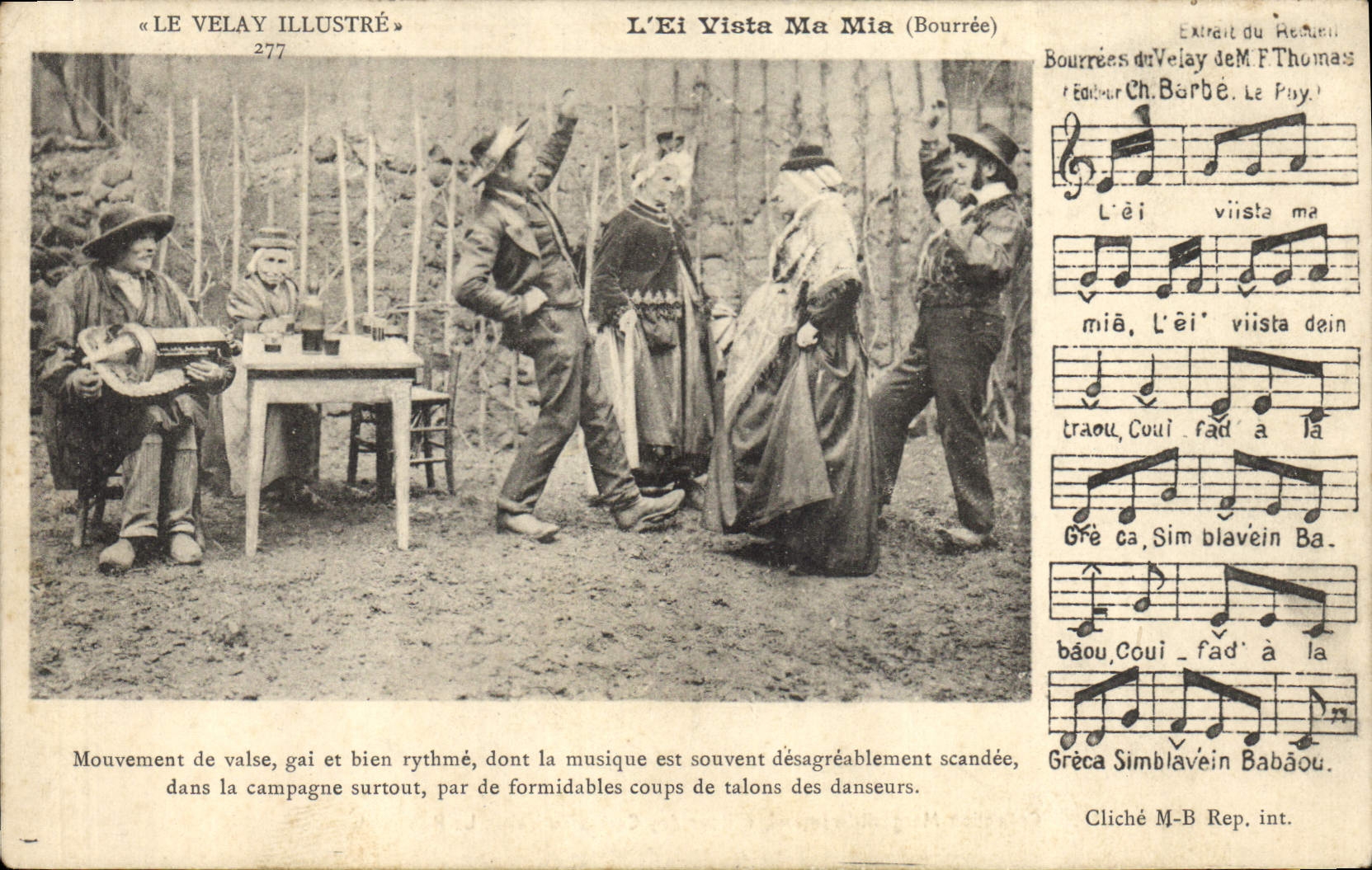 CPA Folklore L'ei vista ma mia bourree 