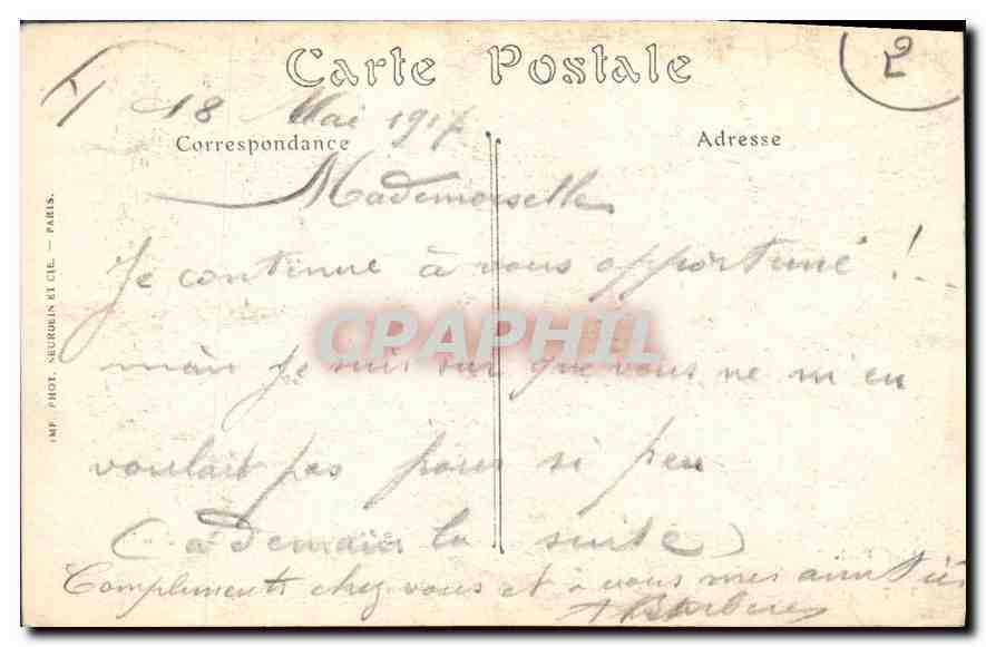 Soissons — Faubourg Saint-Vaast — Publisher Clave, no. 10K — Back