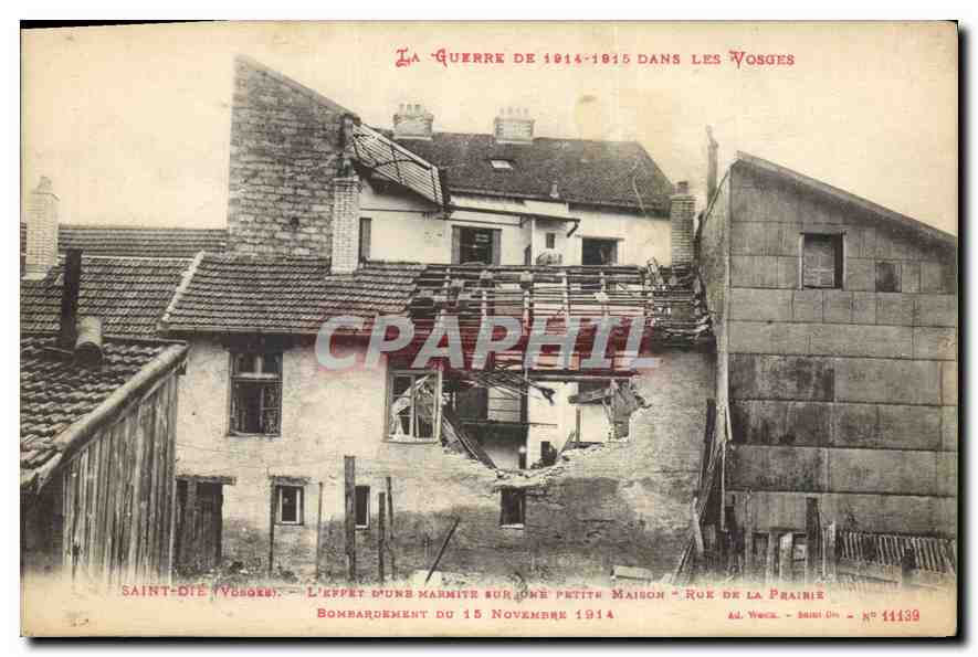 Saint-Dié (Vosges) — The effect of a cauldron on a small house — Rue de la Prairie — Ad. Weick, no. 14139