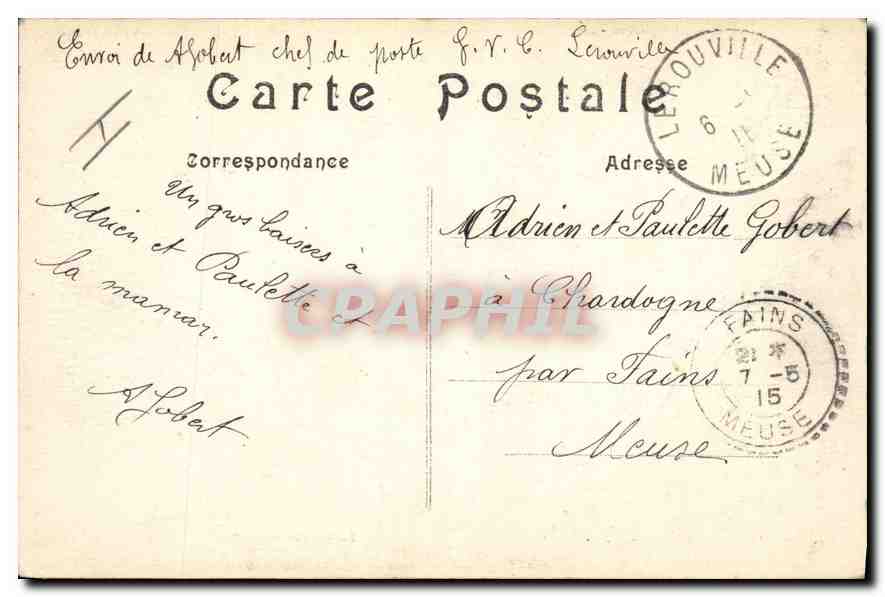 CPA Militaria Bataille de la Marne(6 au 12 septembre 1914) Villotte — Rückseite