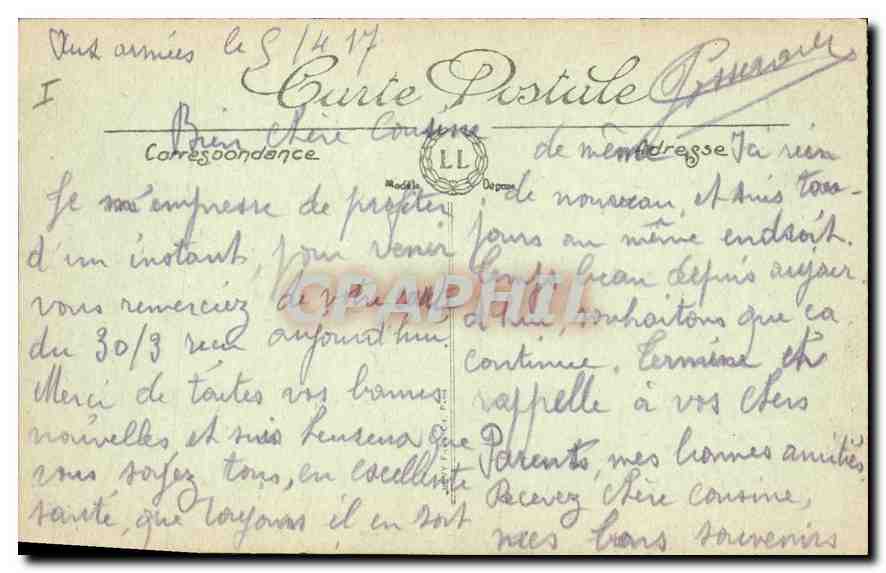 Dompierre — Explosion deutscher Granaten auf dem eroberten Gebiet — Wisé Paris n° 836 — Rückseite