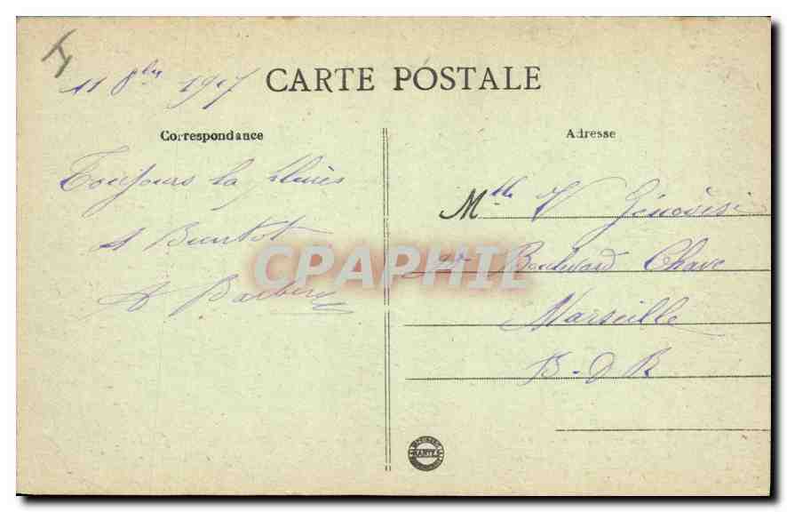 Soissons — Pont détruit par les Allemands — L. C. H. Paris, Vise, Paris, n° 161 — Rückseite