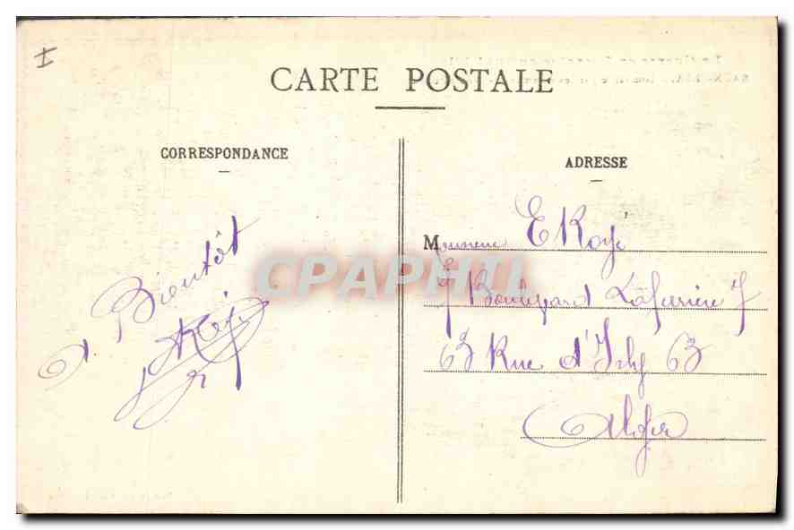 CPA Militaria La Guerre en Lorraine en 1914-1915- RAON - L'ETAPE bombardé par les Allemands-vue inte — Rückseite