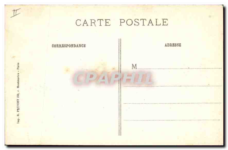 Choisy-au-Bac — Pont détruit par le Génie Français — 1er Régiment Mixte, Compagnie de Mitrailleuses — Verso