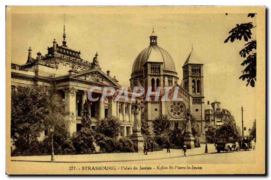 CPA STRASBOURG.Palais de Justice.Eglise St.Pierre-le-Jeune