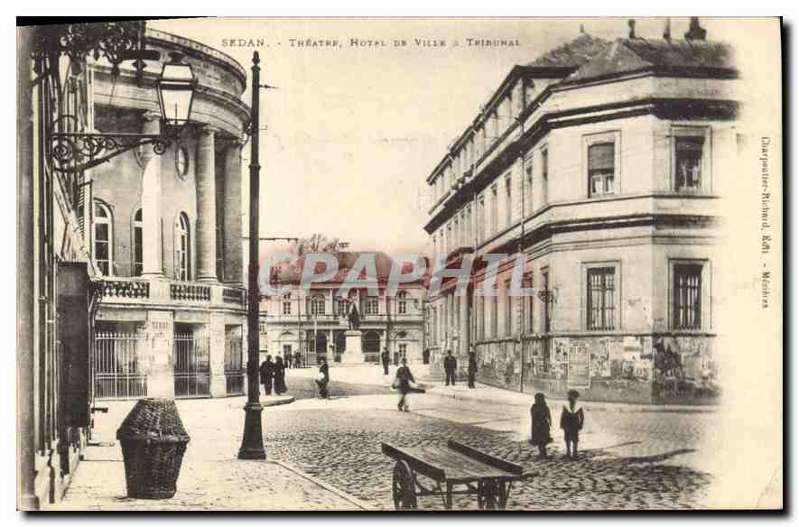 CPA SEDAN. - THEATRE HOTEL DE VILLE& TRIBUNAL 