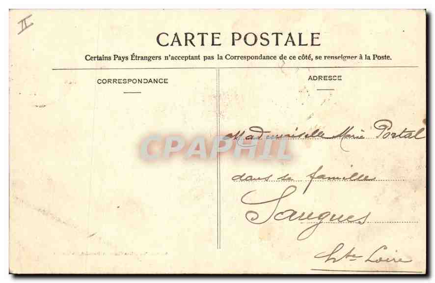CPA St. ETIENNE-Palais de Justice — Verso