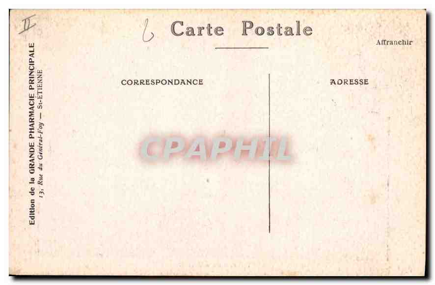 CPA PALAIS DE JUSTICE Saint Etienne — Verso