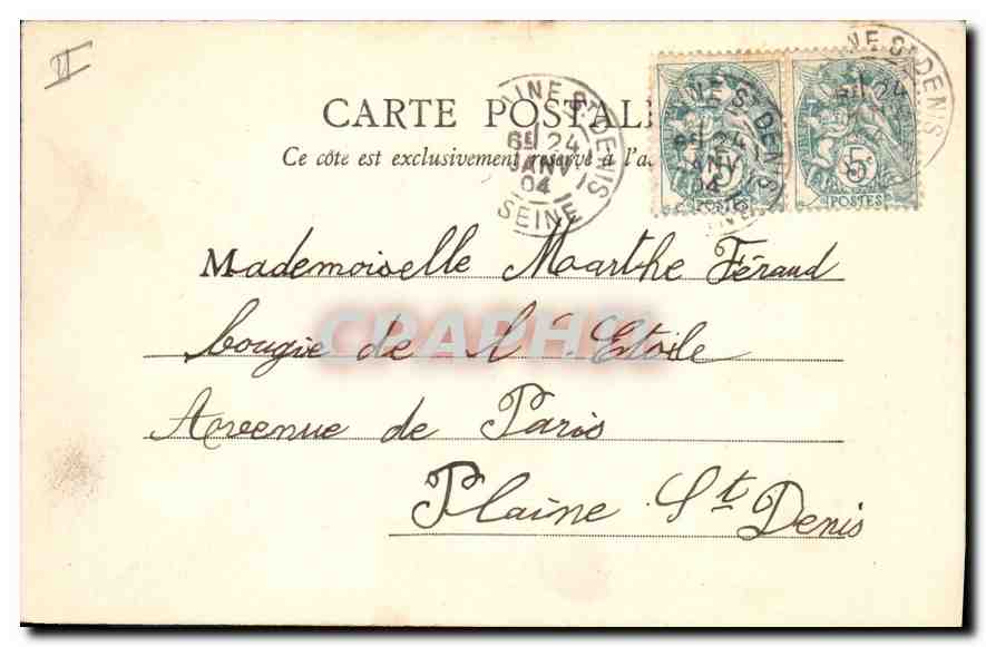 CPA Saint.Denis-Justice de Paix — Verso