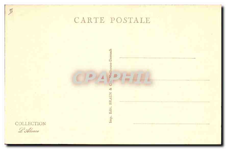 CPA STRASBOURG-LE PALAIS DE JUSTICE ET L'EGLISE ST.PIERRE-LE-JEUNE — Verso